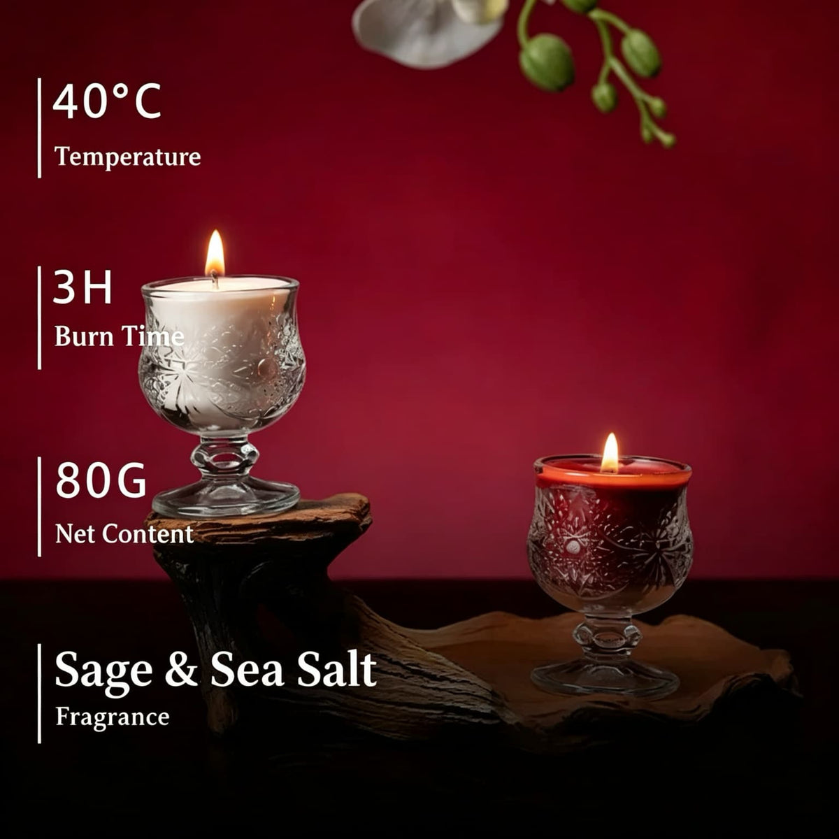 Tipsy Glow Low-Temperature Wax Play Candles | Beginner-Friendly Romantic Massage Duo, 40°C